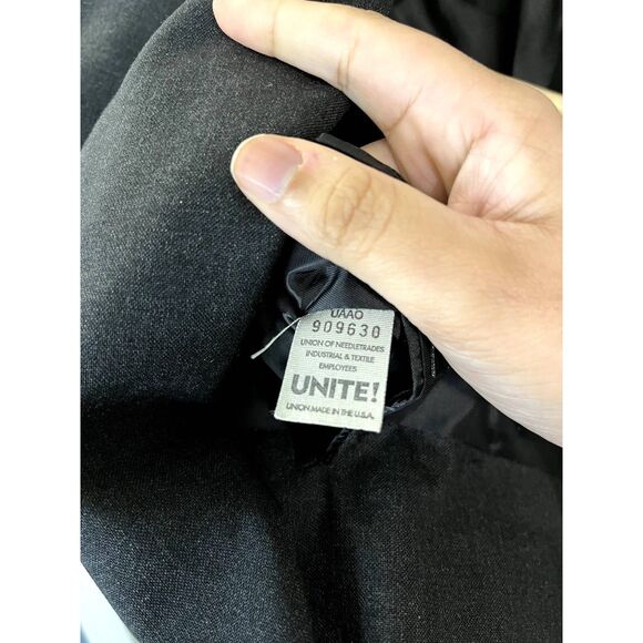 Vintage Hart Schaffner Marx Charcoal Suit Jacket Size 40R Union Made USA - Picture 4 of 8